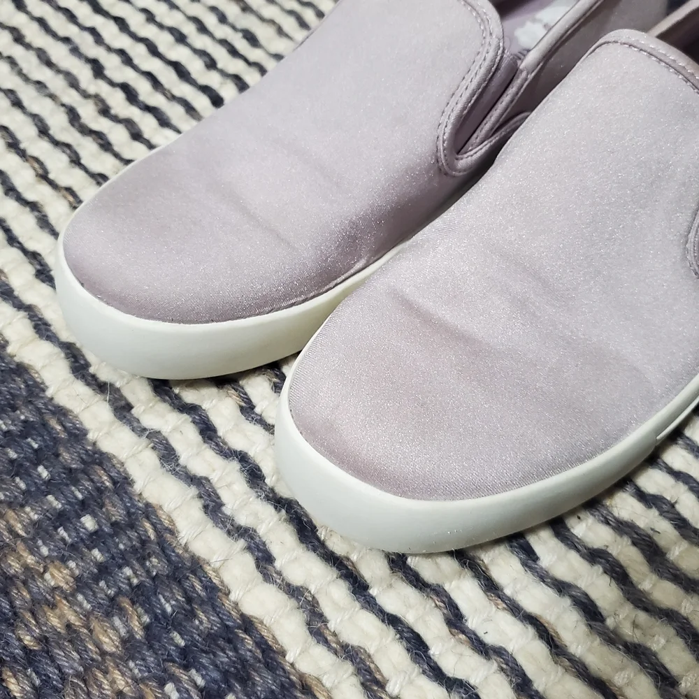 Call it spring purple flat slip on Sneakers shoes.